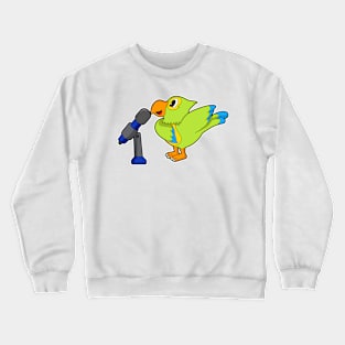 Parrot Singer Microphone Music Crewneck Sweatshirt